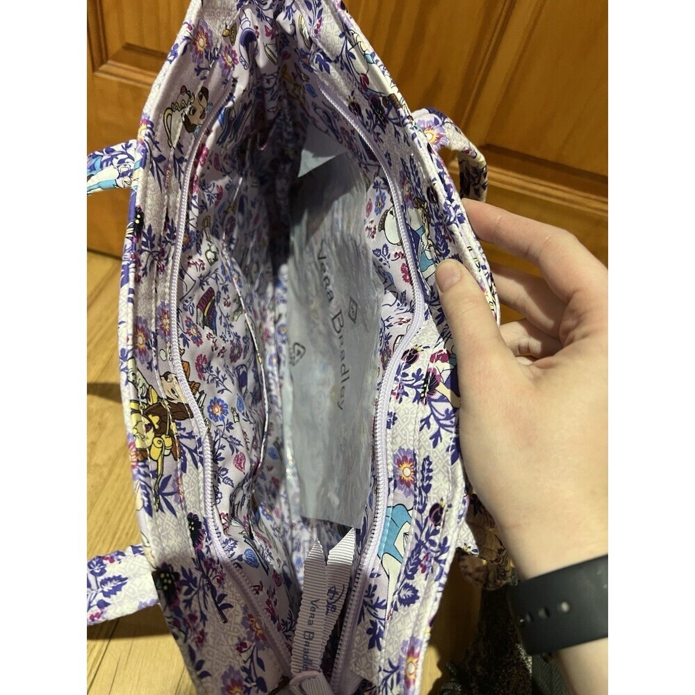NWT Vera Bradley Disney Small Vera Tote Bag Belle Floral Limited Edition - Picture 6 of 8